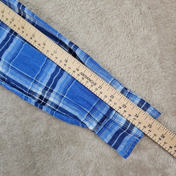 Polo Ralph Lauren 100% Linen Shirt Button-Down Men's Size S Blue Long Sleeve - Picture 4 of 10